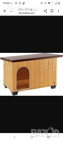 Ferplast Baita 80 Дървена колиба за кучета 