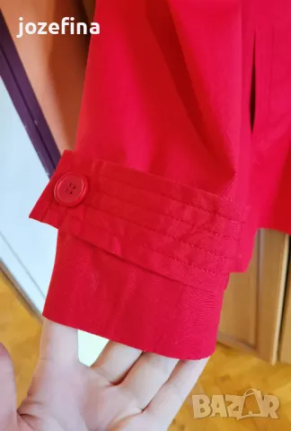 Дамско стилно червено манто, снимка 7 - Палта, манта - 49020418