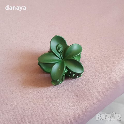 2029 Мини шнола за коса цвете 4x4cm, снимка 4 - Аксесоари за коса - 32727534