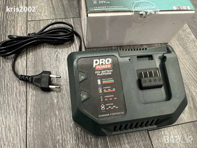 Мощно зарядно 20v 6A, за акумулаторни батерии за инструменти PowerPlus, снимка 2 - Винтоверти - 53275312