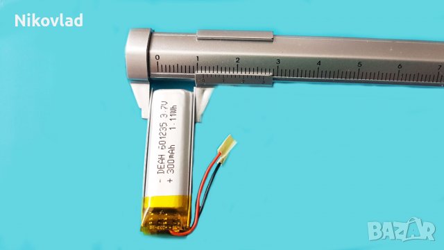 Батерия 3.7V 300mAh/ 601235/ Li-Ion, снимка 4 - Друга електроника - 39341086