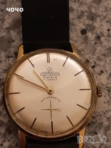 Cornavin swiss made позлата 20 мк , снимка 2 - Мъжки - 53576964