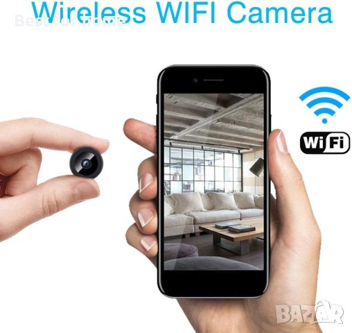 A9 Mini WiFi IP камера, 1080P HD сензор за движение, видеокамера DV, дълъг жив, снимка 6 - Камери - 43282968