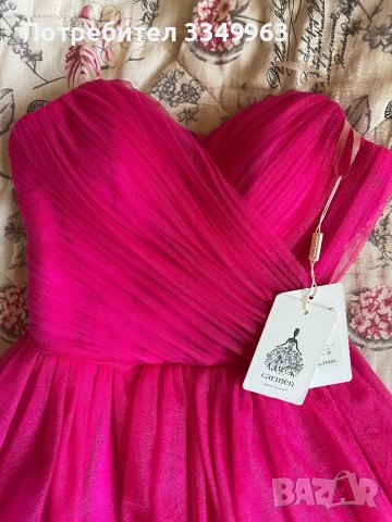 Розова парти рокля , снимка 2 - Рокли - 40564561