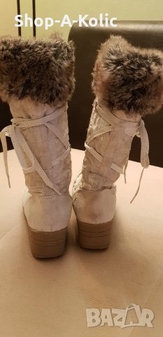 White CANDIE'S GIRL Mischa Wedge Heel Boots, снимка 3 - Детски боти и ботуши - 35137706