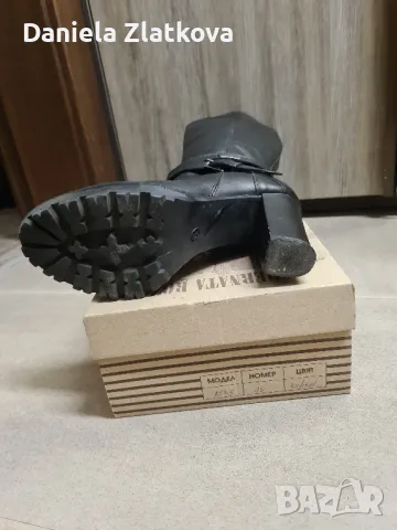 Дамски кожени ботуши, снимка 4 - Дамски ботуши - 47957878