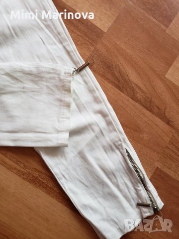 Бял панталон с подвижен цип на крачолите , снимка 3 - Панталони - 27259406