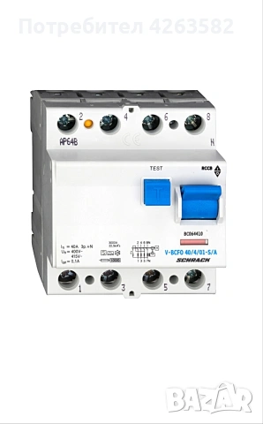 Дефектнотокова защита 40А SCHRACK