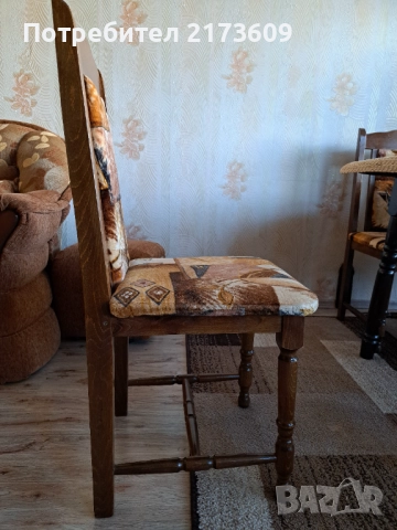 Масивен дървен стол, трапезен - 6 бр., снимка 4 - Столове - 52586451