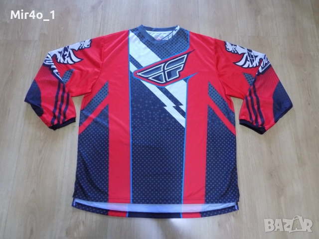 мото крос тениска fly racing mtb блуза вело джърси колоездене мъжко оригинал 2XL