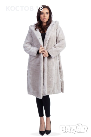 Зимно дамско дълго палто 4253, снимка 7 - Якета - 52500703
