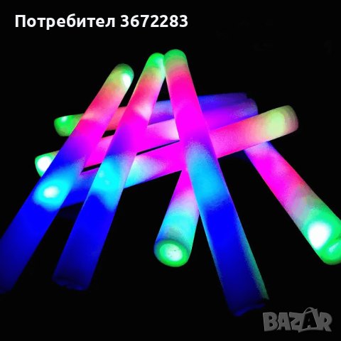 Цветен RGB LED светещ стик от пяна, парти стик, снимка 2 - Други - 43503845