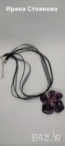 Колие с естествен цвят на Налба. Дължината е максимално 23 см, цвета е с размери 5,5/5 см. , снимка 3 - Колиета, медальони, синджири - 51090496