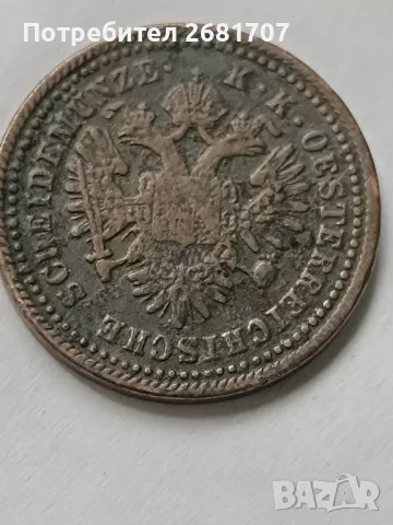 монета 1 кройцер 1851, снимка 2 - Нумизматика и бонистика - 49467829