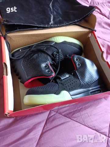 Редки Nike Yeezy 2 KW black Ръчна изработка Маратонки Кецове Дизайнерски , снимка 2 - Маратонки - 51758136