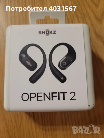 SHOKZ OpenFit 2 безжични слушалки TWS, Calls/Music, Bluetooth, черен