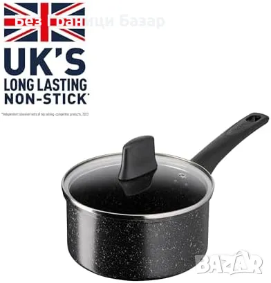 Нов Тефал тиган с капак 18 см, незалепващ, за всички котлони индукция Tefal, снимка 3 - Съдове за готвене - 47518647