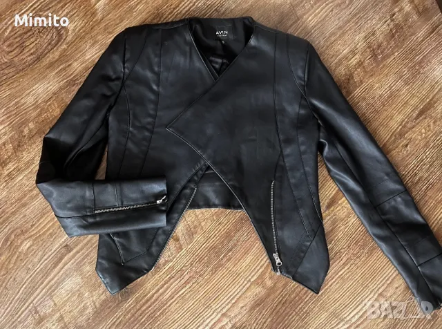 AVIN кожено яке с втален силует, снимка 2 - Якета - 49846167