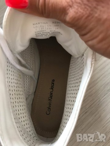 Перфорирани нови кецове Calvin Klein- 37, снимка 5 - Кецове - 27622023