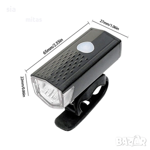 Фар за колело и стоп светлина, LED, черен, снимка 3 - Аксесоари за велосипеди - 44488376