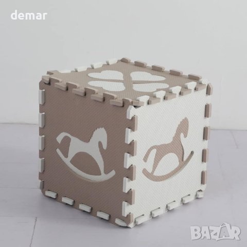 MUSOLEI Подложка от пяна за игра на под за малки деца, 66 части, кафява, 145×145×1 см, снимка 4 - Образователни игри - 43439970