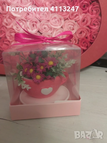 Ръчно изработени керамични чашки с цветя , снимка 10 - Декорация за дома - 52997994