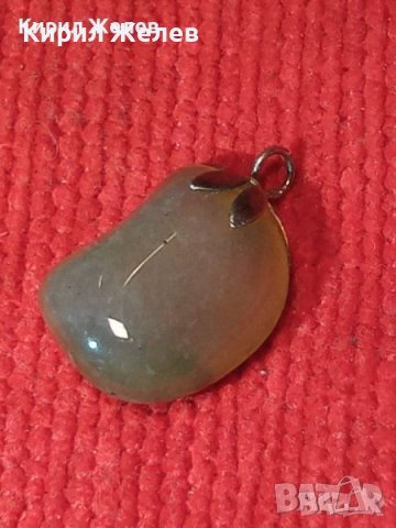 СТАР СКЪПОЦЕНЕН АРТ НУВО СРЕБЪРЕН РЕТРО ВИНТИДЖ МЕДАЛЬОН ПОЛУСКЪПОЦЕНЕН КАМЪК 27235