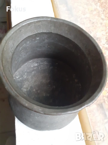 Стар меден съд бакър ръчно кован и гравиран калайдисан, снимка 3 - Антикварни и старинни предмети - 53408524