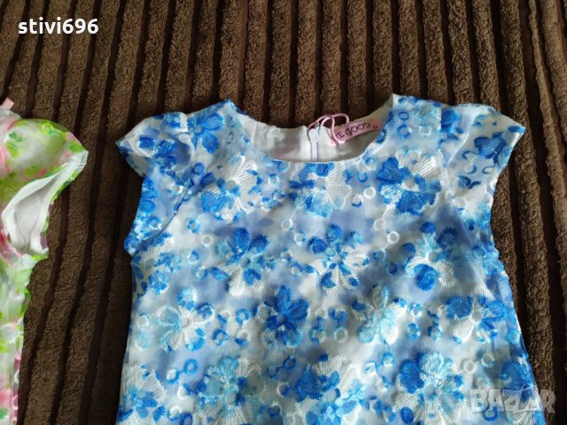 Детска рокля ново-зелена,синя.2/3/4/5/6, снимка 5 - Детски рокли и поли - 33008975