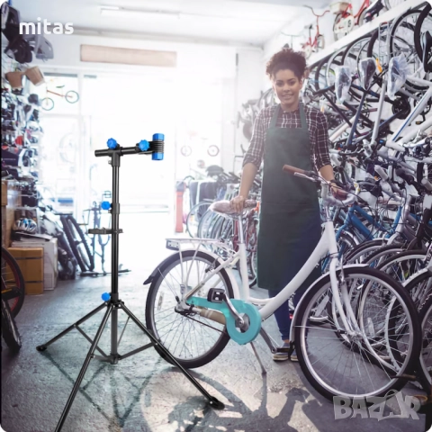 Работен стенд за сервизиране на велосипед MARTAR, 107-188см, До 35кг., снимка 11 - Аксесоари за велосипеди - 50406280