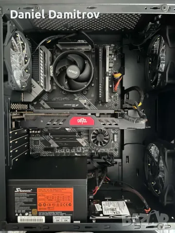 Геймърски компютър Ryzen 7 2700x,RX 570,16GB RAM,256GB NVMe,1TB HDD/WIFI, снимка 5 - Геймърски - 47706608