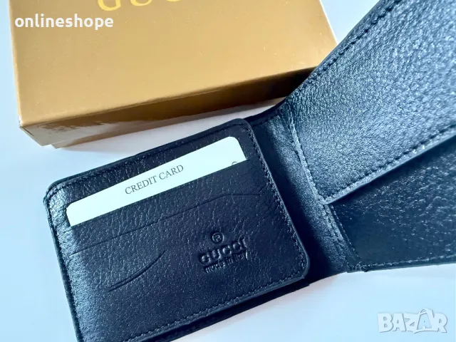 Портмоне / Портфейл Естествена кожа Gucci, снимка 3 - Портфейли, портмонета - 49321965