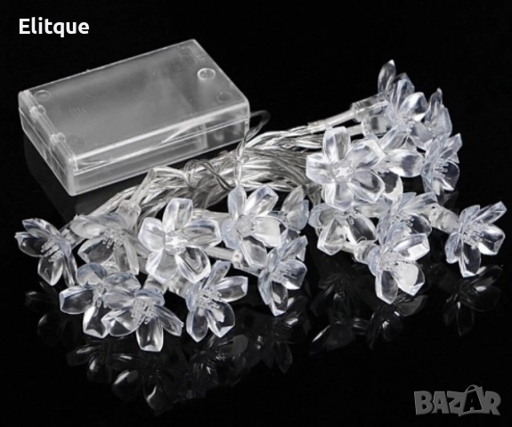 Многоцветни коледни LED лампички с цветя с щепсел , снимка 5 - Други - 52904473