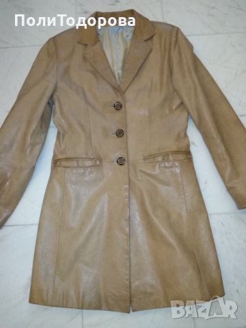 Дамско кожено манто ROUTE 66, снимка 4 - Палта, манта - 32436961