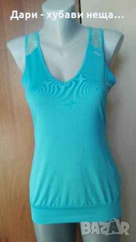 Син еластичен потник, с дантела🍀🌸M,L🍀🌸арт.2030, снимка 1