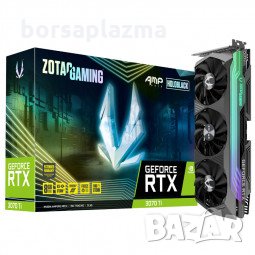 Чисто нова видеокарта ZOTAC GAMING GeForce RTX 3070 Ti AMP! Holo LHR, 8192 MB GDDR6X, снимка 1 - Видеокарти - 33401232