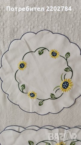 Покривка за маса,каре с бродерии., снимка 15 - Покривки за маси - 34030649