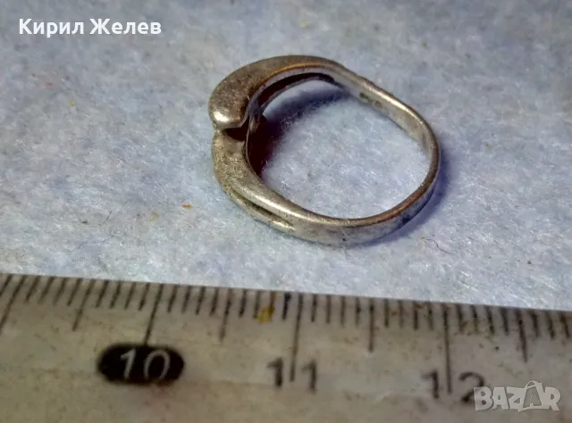 СТИЛЕН СКЪПОЦЕНЕН СРЕБЪРЕН ПРЪСТЕН СРЕБРО 925 АНГЛИЯ с ГОЛЯМ ЮВЕЛИРНО ФАСЕТИРАН ИСКРЯЩ ЦИРКОН 41178, снимка 8 - Пръстени - 48954460