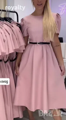 Стилна дамска рокля Два цвята , снимка 3 - Рокли - 49486495