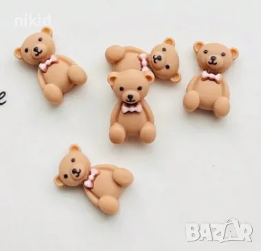 Мече Мечета  малка фигурка акрил пластмасова аквариум терариум, снимка 2 - Фигурки - 47789868