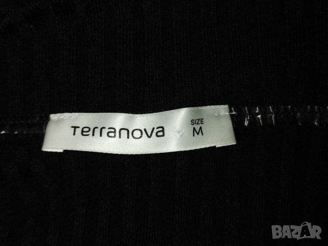 Дамска блуза TERRANOVA, size M, със среберен кант, деколте лодка, много запазена, снимка 3 - Блузи с дълъг ръкав и пуловери - 35077977