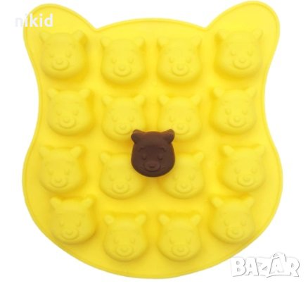 Мечо Пух мече глава силиконов молд форма калъп бонбони шоколад фондан гипс , снимка 2 - Форми - 32587865