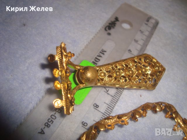 ФИЛИГРАННИ БРОНЗОВИ ОРНАМЕНТИРАНИ ЕЛЕМЕНТИ с ПОЗЛАТА от СТАРО РЕТРО ОГЛЕДАЛЦЕ За РЕСТАВРАЦИЯ 32247, снимка 6 - Други ценни предмети - 38257963