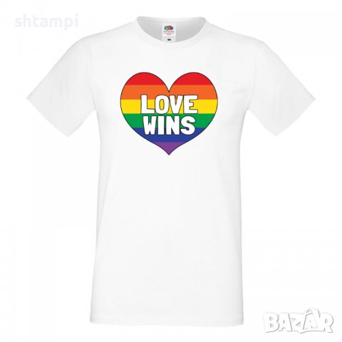 Мъжка тениска Love Wins multicolor Прайд,Празник.Повод,Изненада, снимка 12 - Тениски - 37103331