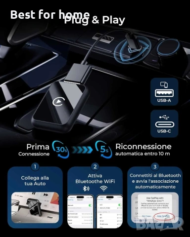 WityEye Магнитна USB-C връзка за данни – Високоскоростен трансфер и стабилна кабелна връзка за смарт, снимка 4 - Зарядни за кола - 53165756