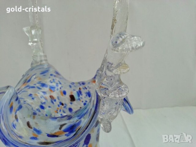 Стъклениа кошница купа фруктиера бонбониера , снимка 8 - Антикварни и старинни предмети - 27310038