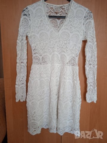 Бяла дантелена рокля НМ, снимка 2 - Рокли - 43549683
