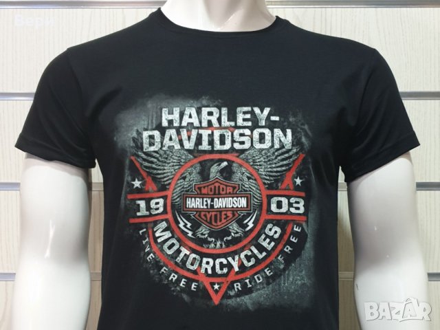 Нова мъжка тениска с дигитален печат MOTOR HARLEY DAVIDSON, мотори, снимка 11 - Тениски - 28933590
