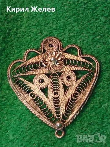 СТАРИННА ФИЛИГРАННА СРЕБЪРНА БРОШКА ВИСОКА ПРОБА СРЕБРО ФИНА РЪЧНА МАЙСТОРСКА ИЗРАБОТКА 49337, снимка 12 - Антикварни и старинни предмети - 48468004