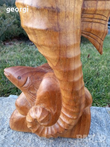 Красива дърворезба на морско конче и риба    18/2, снимка 7 - Декорация за дома - 43804157